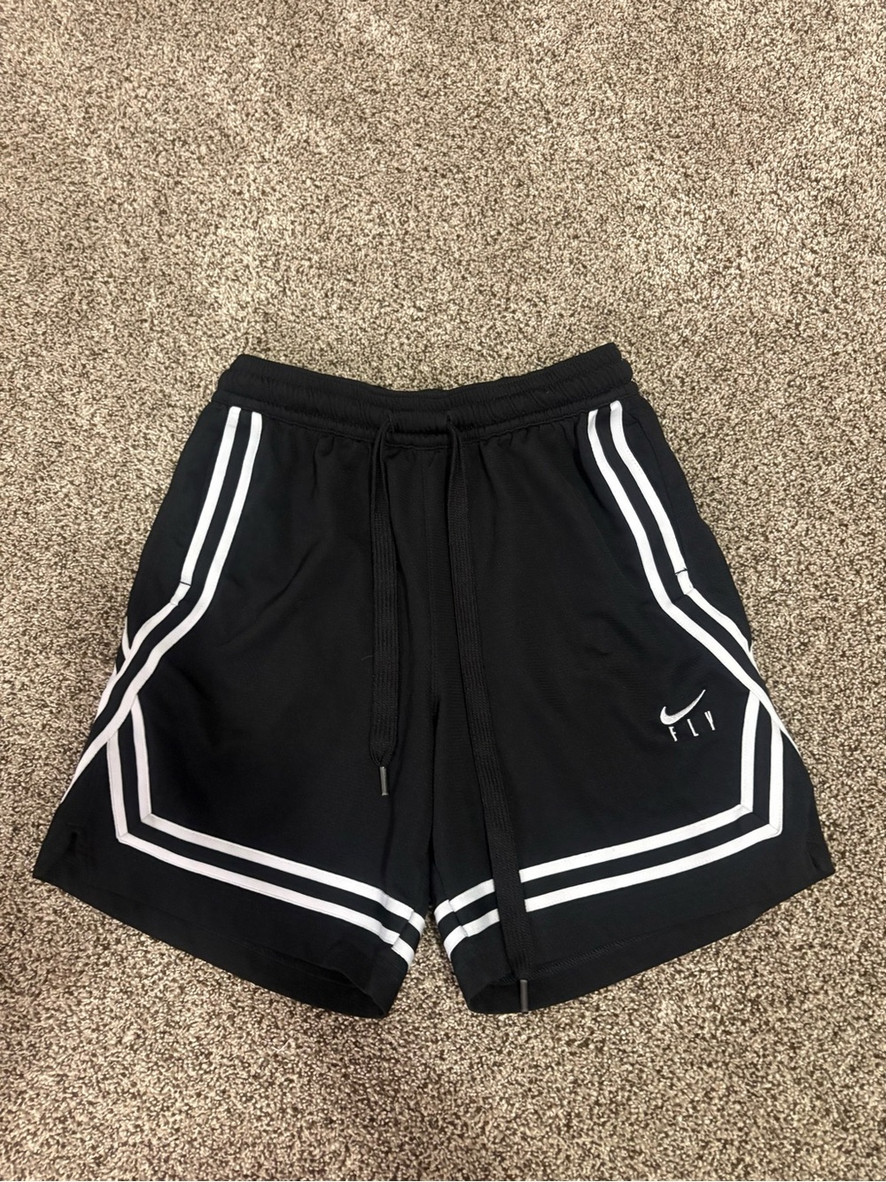 Nike Black Athletic Shorts with White Trim